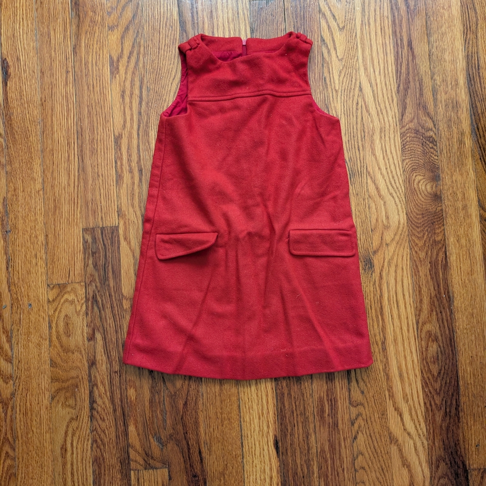 Jacadi Red Wool shift dress 4T